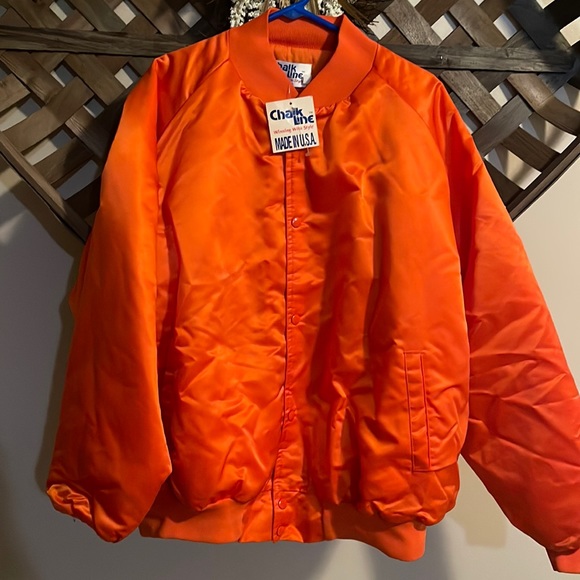 chalk line Jackets & Coats 8s Chalk Line Satin Bomber Varsity